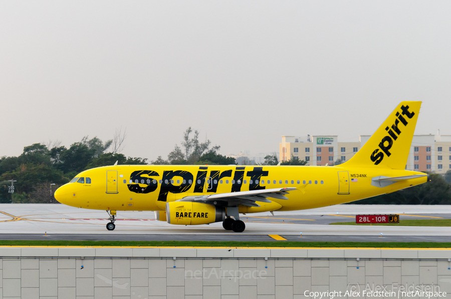 Spirit Airlines Airbus A319-112 (N534NK) | Photo 65719