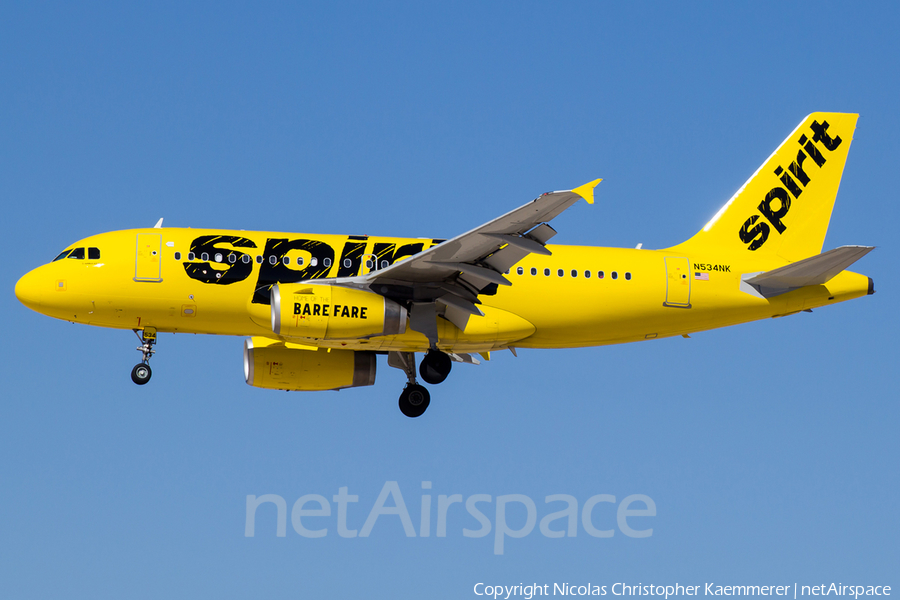 Spirit Airlines Airbus A319-112 (N534NK) | Photo 127282