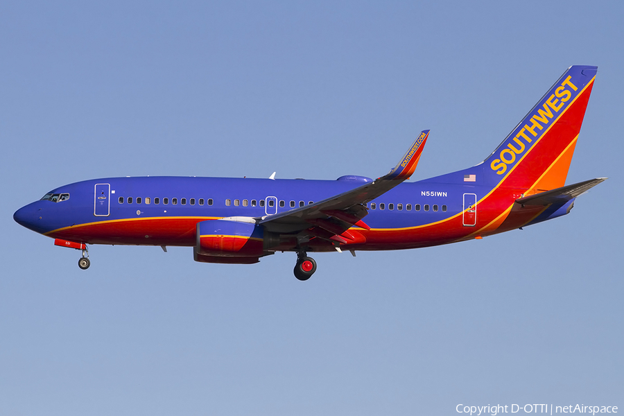 Southwest Airlines Boeing 737-76Q (N551WN) | Photo 457335
