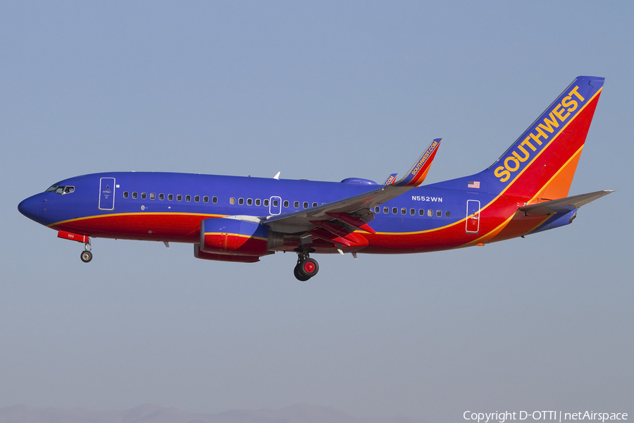 Southwest Airlines Boeing 737-7BX (N552WN) | Photo 424607