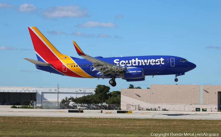 Southwest Airlines Boeing 737-7BX (N554WN) | Photo 589454
