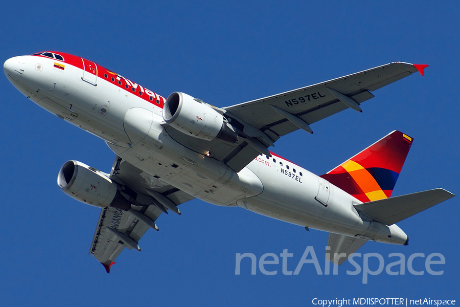 Avianca Airbus A318-111 (N597EL) | Photo 181122