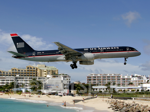 US Airways Boeing 757-225 (N601AU) at  Philipsburg - Princess Juliana International, Netherland Antilles