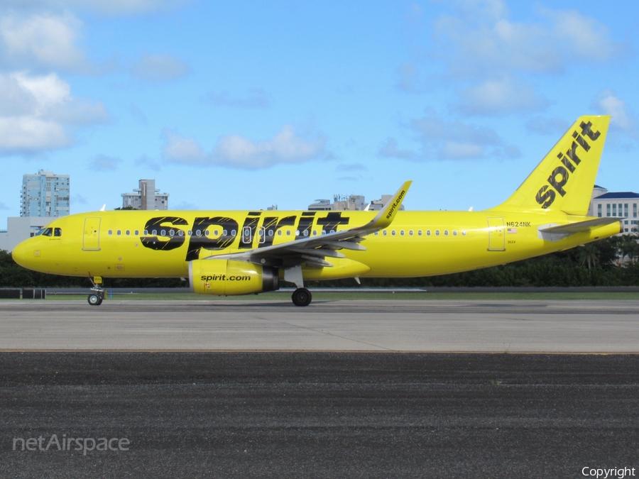 Spirit Airlines Airbus A320-232 (N624NK) | Photo 411498