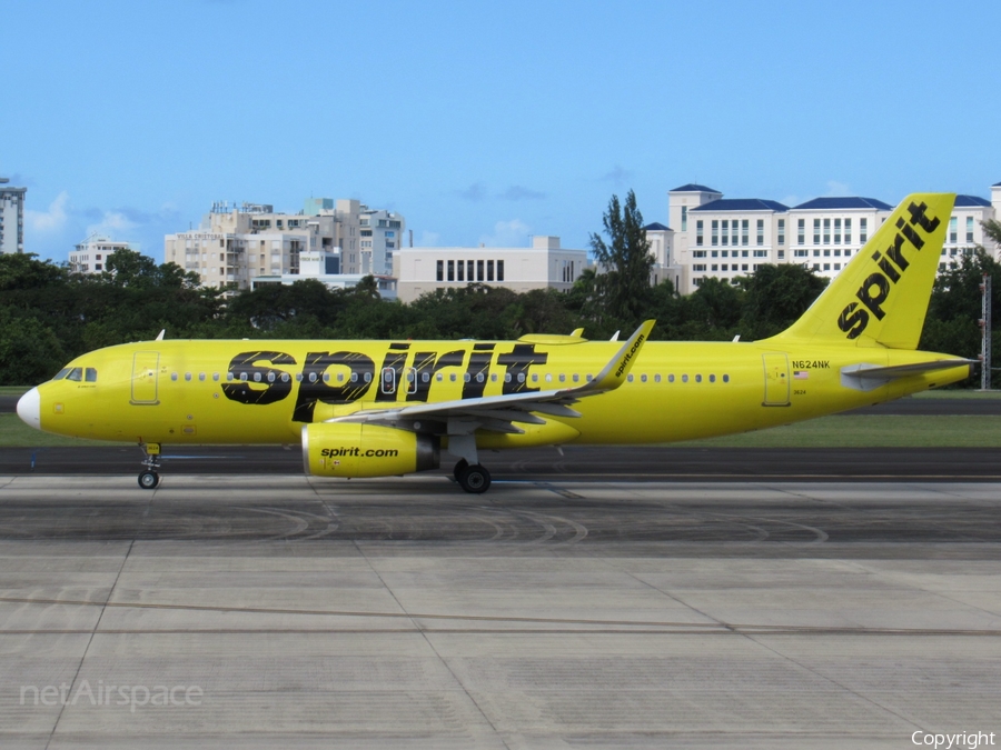 Spirit Airlines Airbus A320-232 (N624NK) | Photo 545272