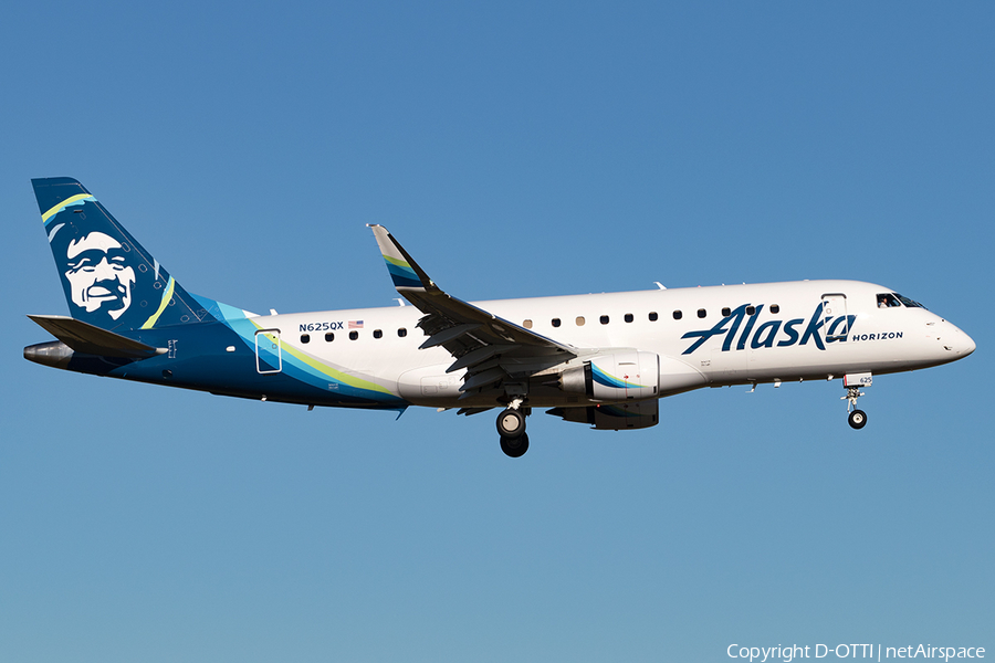 Alaska Airlines (Horizon) Embraer ERJ-175LR (ERJ-170-200LR) (N625QX) | Photo 178504