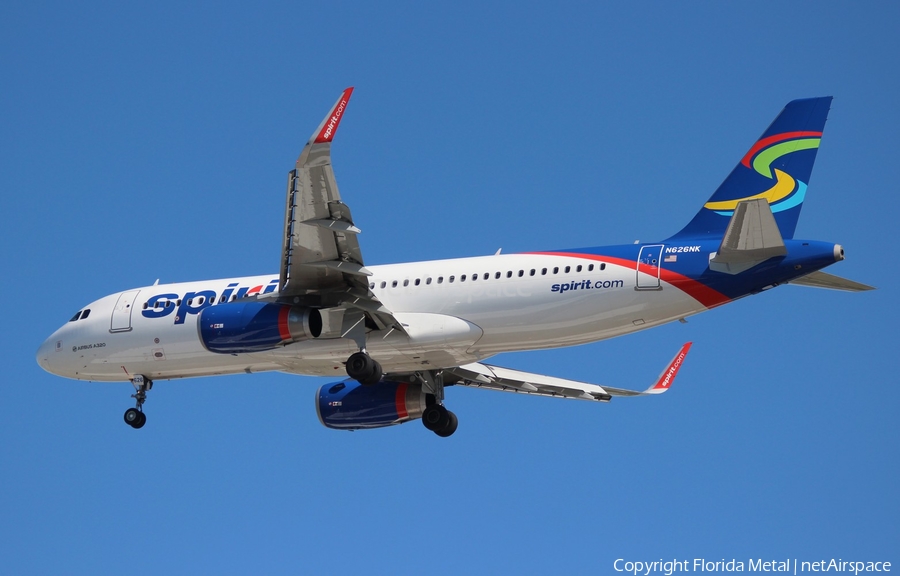 Spirit Airlines Airbus A320-232 (N626NK) | Photo 615075