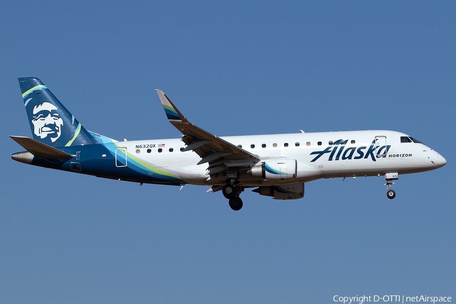 Alaska Airlines (Horizon) Embraer ERJ-175LR (ERJ-170-200LR) (N632QX) | Photo 522431