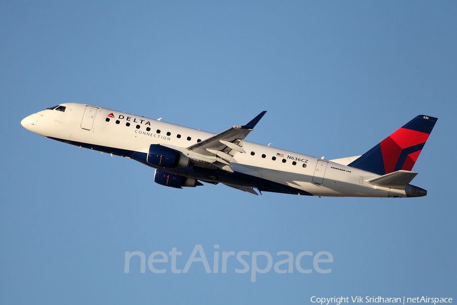Delta Connection (Compass Airlines) Embraer ERJ-175LR (ERJ-170-200LR) (N636CZ) | Photo 64179
