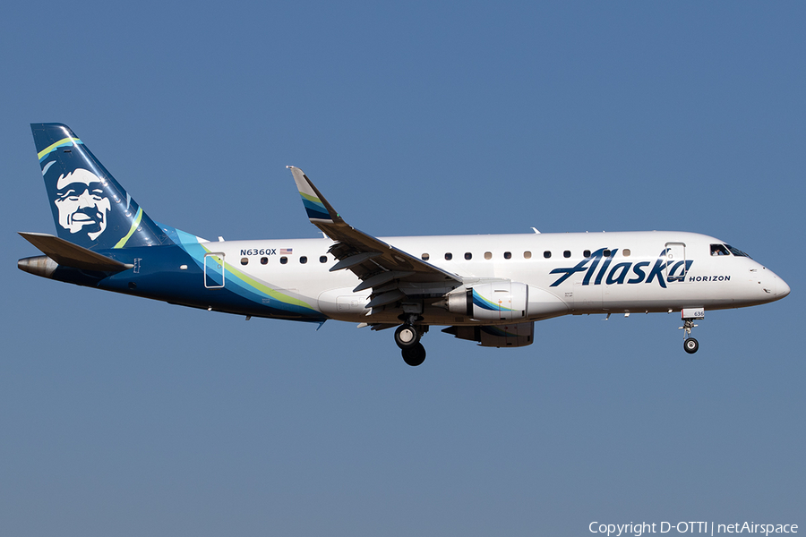 Alaska Airlines (Horizon) Embraer ERJ-175LR (ERJ-170-200LR) (N636QX) | Photo 522320