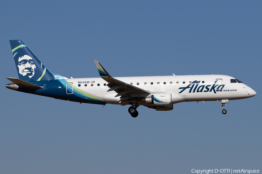 Alaska Airlines (Horizon) Embraer ERJ-175LR (ERJ-170-200LR) (N643QX) | Photo 522349