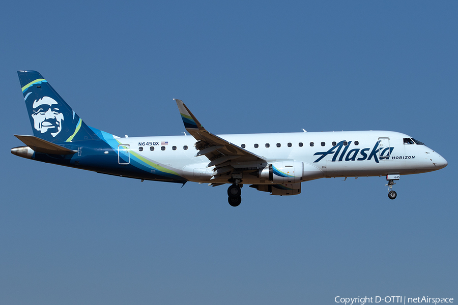 Alaska Airlines (Horizon) Embraer ERJ-175LR (ERJ-170-200LR) (N645QX) | Photo 522500