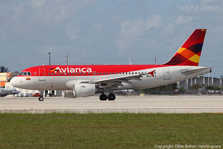 Avianca Airbus A319-115 (N647AV) | Photo 37090