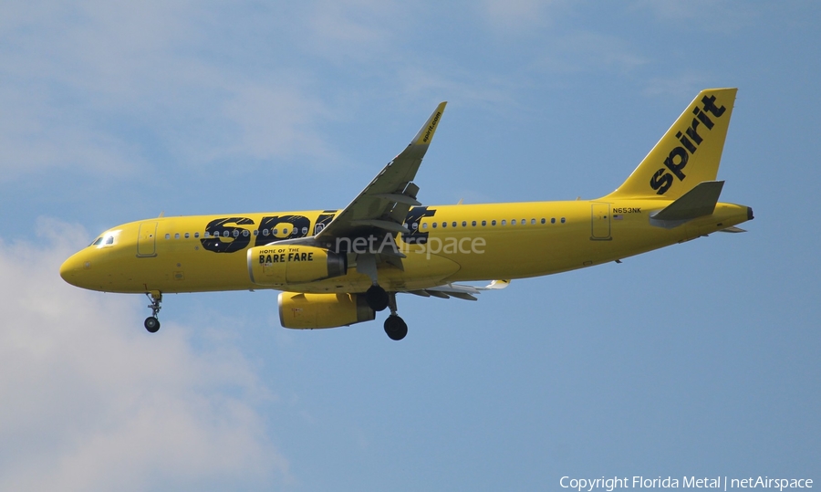 Spirit Airlines Airbus A320-232 (N653NK) | Photo 351207