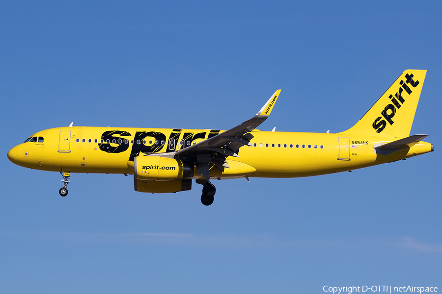 Spirit Airlines Airbus A320-232 (N654NK) | Photo 547069