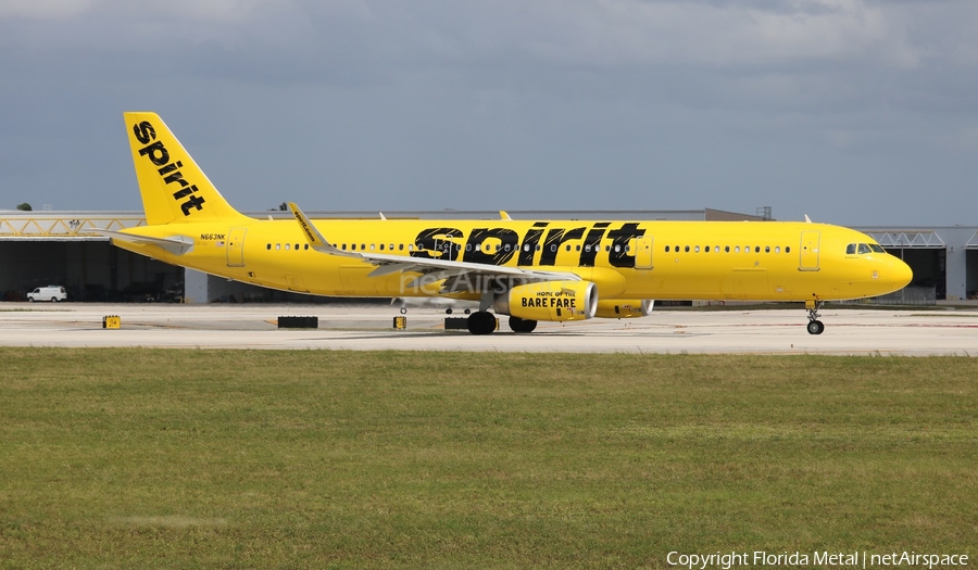 Spirit Airlines Airbus A321-231 (N663NK) | Photo 358089