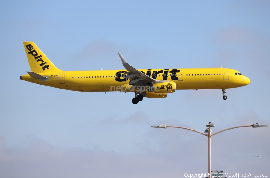 Spirit Airlines Airbus A321-231 (N663NK) | Photo 617845