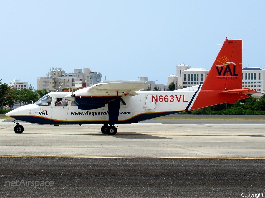 VAL - Vieques Air Link Britten-Norman BN-2B-26 Islander (N663VL) | Photo 230974