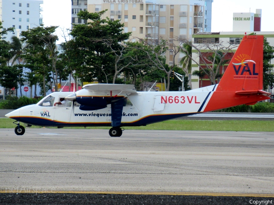 VAL - Vieques Air Link Britten-Norman BN-2B-26 Islander (N663VL) | Photo 240859