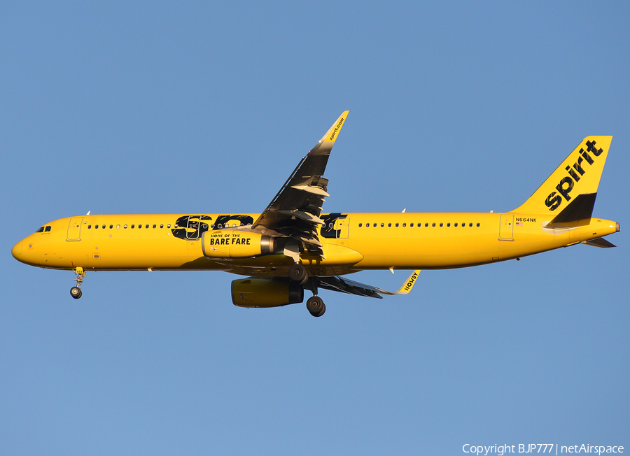 Spirit Airlines Airbus A321-231 (N664NK) | Photo 199926