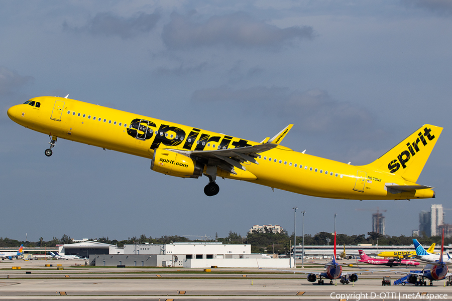 Spirit Airlines Airbus A321-231 (N670NK) | Photo 610036