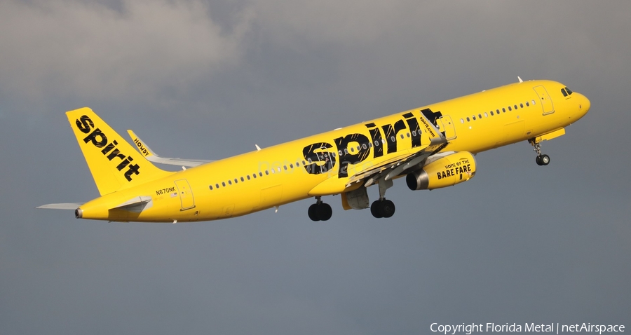 Spirit Airlines Airbus A321-231 (N670NK) | Photo 621474
