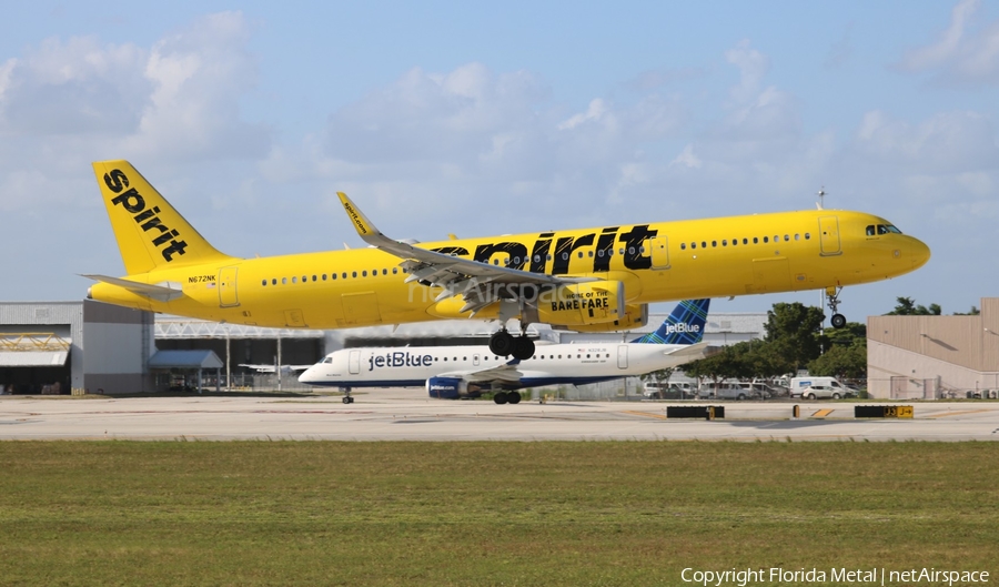 Spirit Airlines Airbus A321-231 (N672NK) | Photo 358093