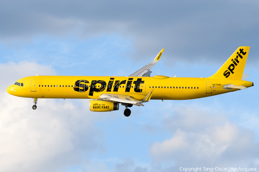 Spirit Airlines Airbus A321-231 (N676NK) | Photo 542322