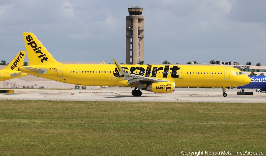 Spirit Airlines Airbus A321-231 (N687NK) | Photo 358105