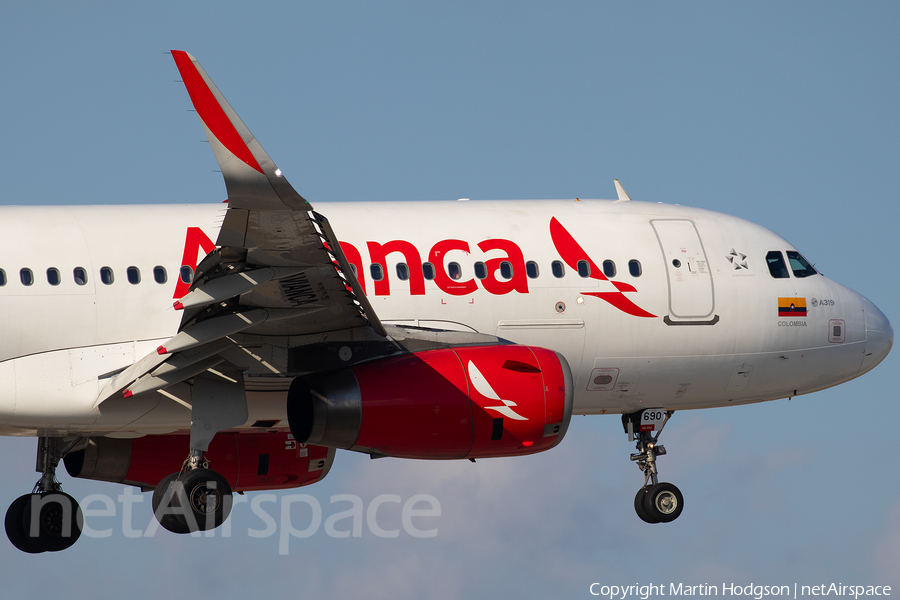 Avianca Airbus A319-132 (N690AV) | Photo 606933