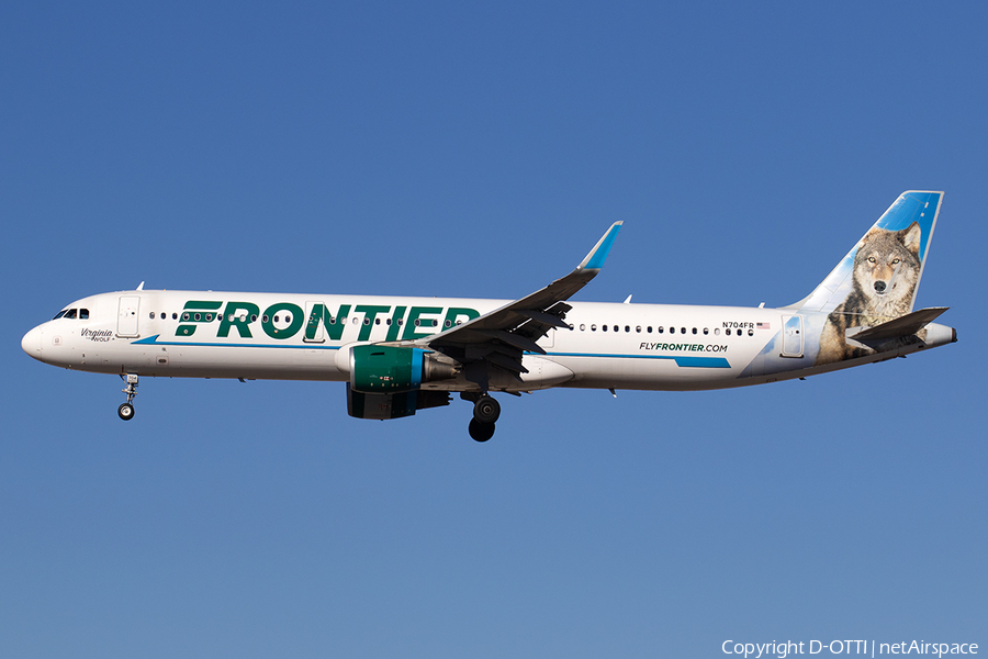 Frontier Airlines Airbus A321-211 (N704FR) | Photo 553244