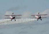 Breitling AeroSuperBatics Boeing N2S-1 Kaydet (N707TJ) at  Bellarena Airfield, United Kingdom