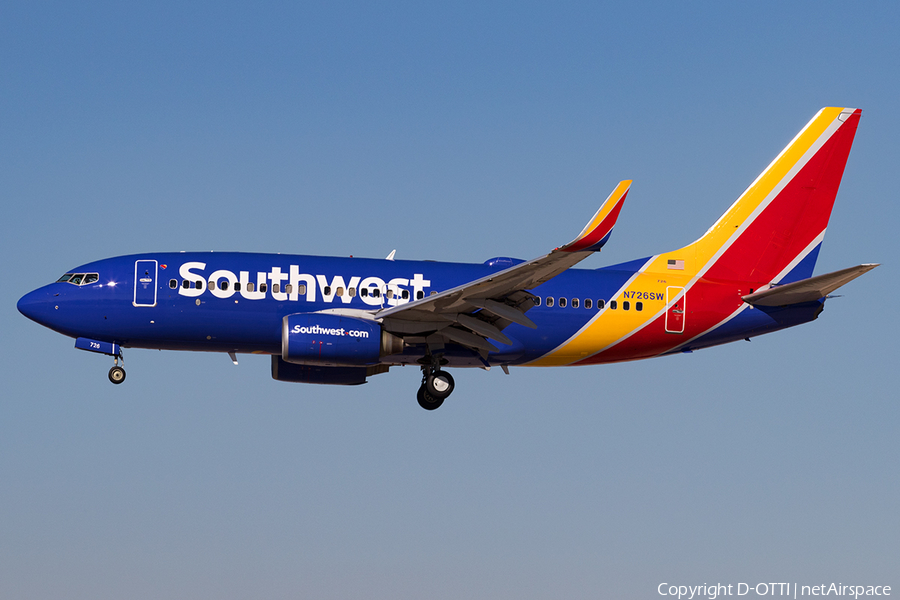 Southwest Airlines Boeing 737-7H4 (N726SW) | Photo 136901