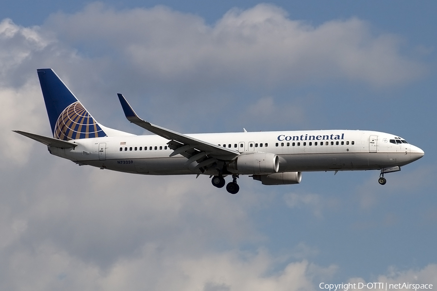 Continental Airlines Boeing 737-824 (N73259) | Photo 177389
