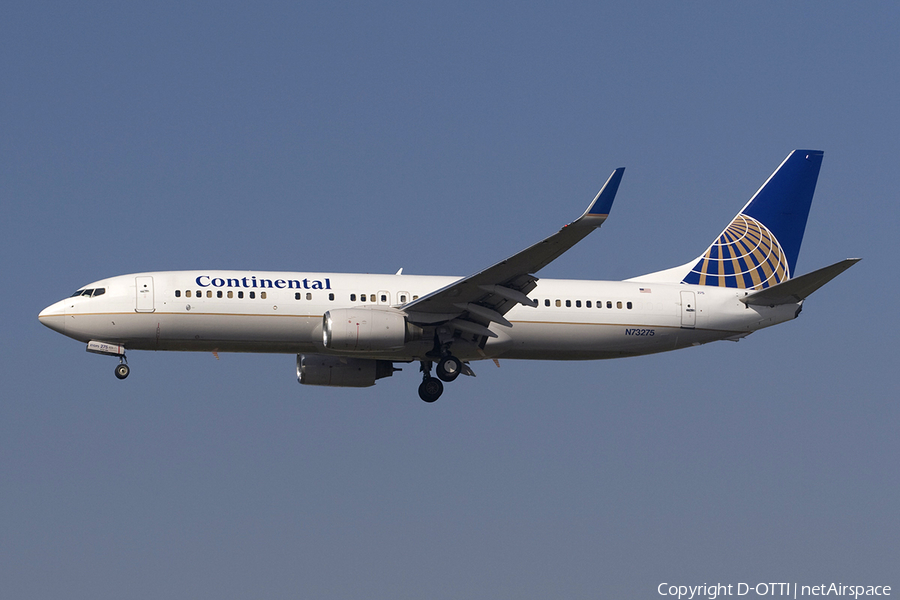 Continental Airlines Boeing 737-824 (N73275) | Photo 279499