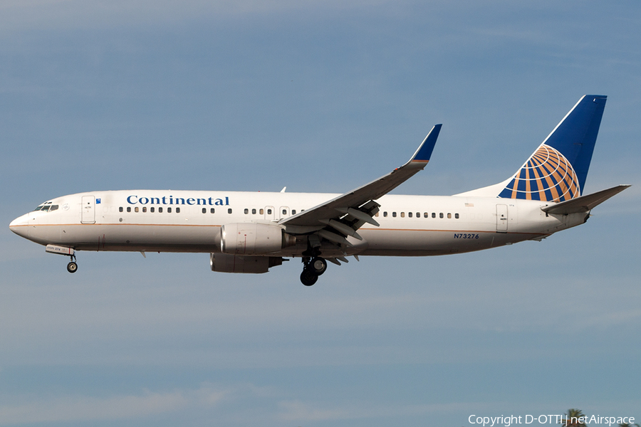 Continental Airlines Boeing 737-824 (N73276) | Photo 186600