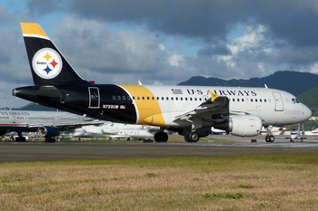 US Airways Airbus A319-112 (N733UW) at  Philipsburg - Princess Juliana International, Netherland Antilles