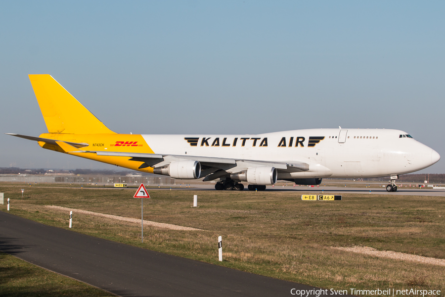 DHL (Kalitta Air) Boeing 747-446(BCF) (N743CK) | Photo 439778
