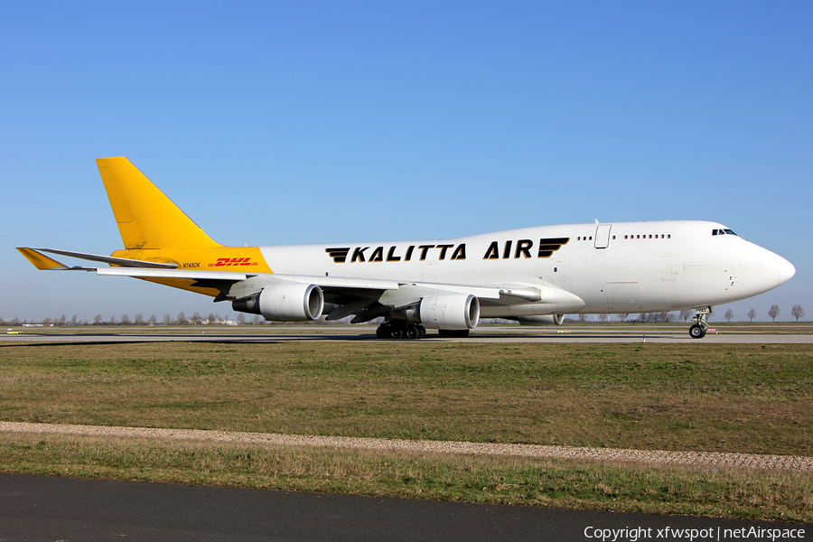 DHL (Kalitta Air) Boeing 747-446(BCF) (N743CK) | Photo 440268