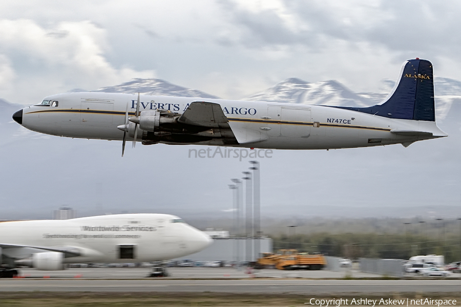 Everts Air Cargo Douglas C-118A Liftmaster (N747CE) | Photo 181493