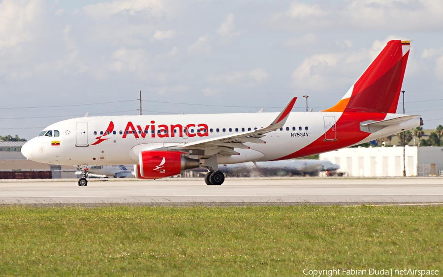 Avianca Airbus A319-115 (N753AV) | Photo 330180