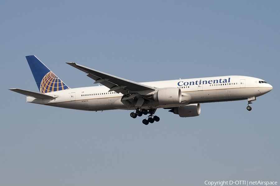 Continental Airlines Boeing 777-224(ER) (N76010) | Photo 176602