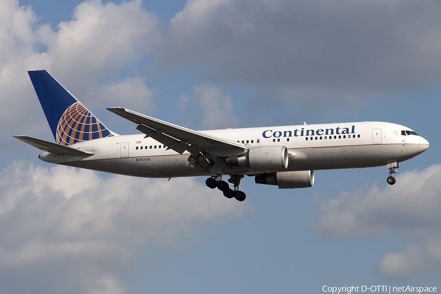 Continental Airlines Boeing 767-224(ER) (N76156) | Photo 177413