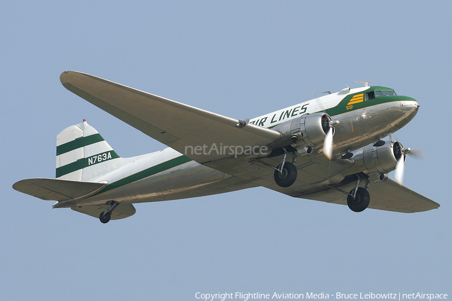 Ozark Air Lines Douglas R4D-3 Skytrain (N763A) | Photo 170235