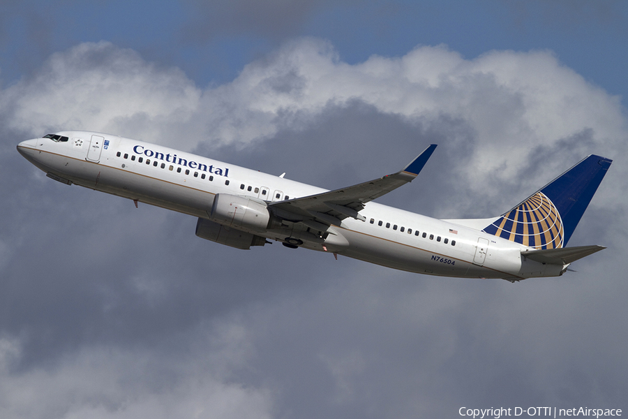 Continental Airlines Boeing 737-824 (N76504) | Photo 333374