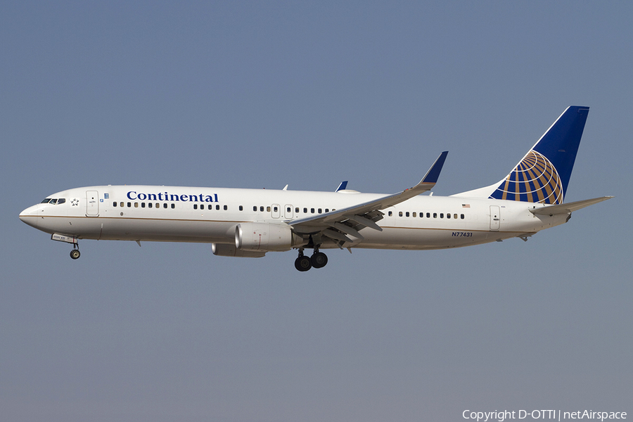 Continental Airlines Boeing 737-924(ER) (N77431) | Photo 341109