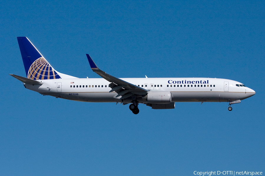 Continental Airlines Boeing 737-824 (N77510) | Photo 261384