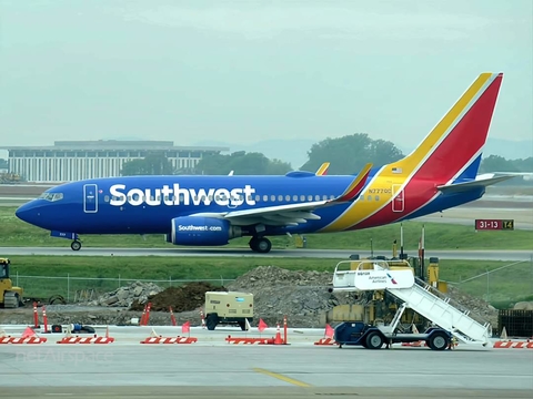 Southwest Airlines Boeing 737-7H4 (N777QC) at  Nashville - International, United States