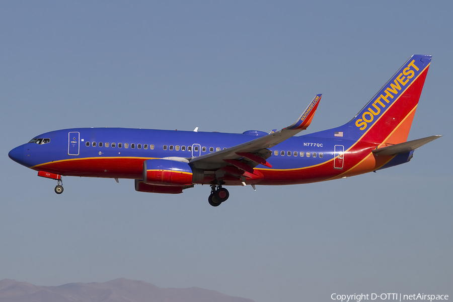 Southwest Airlines Boeing 737-7H4 (N777QC) | Photo 465184