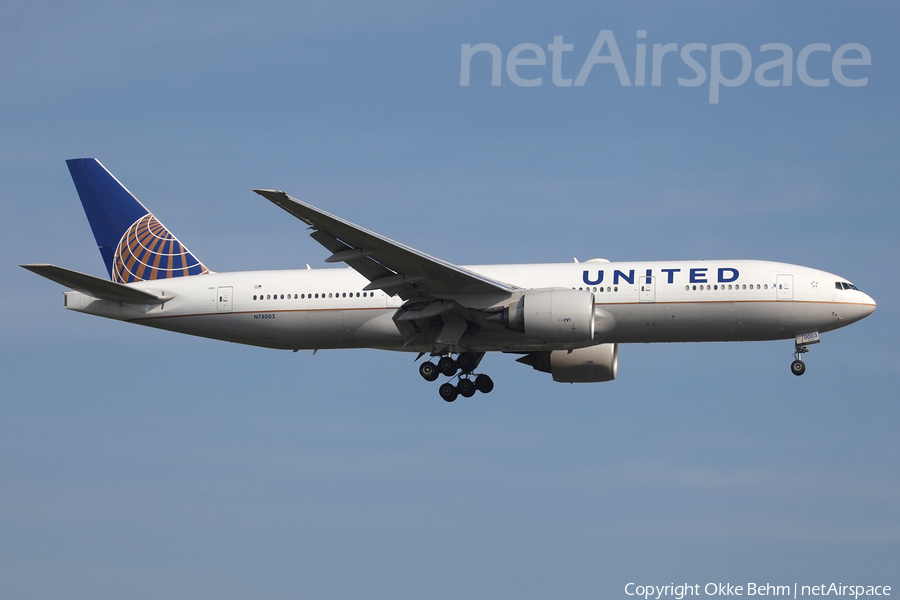 United Airlines Boeing 777-224(ER) (N78003) | Photo 301210